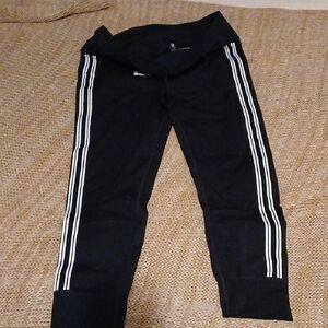 Kids Black Track Pants with White Stripes